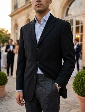 🇩🇪Hugo Boss EINSTEIN/Sigma Black Sport Coat with Notch Lapel